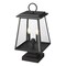 Z-Lite Broughton Outdoor Pier Mounted Fixture, 2-Light, 10.25 In.W x 21 In.H, Black/Clear Beveled 521PHMS-SQPM-BK - alternate 7